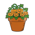 Vine Pumpkin Enamel Pin image 0