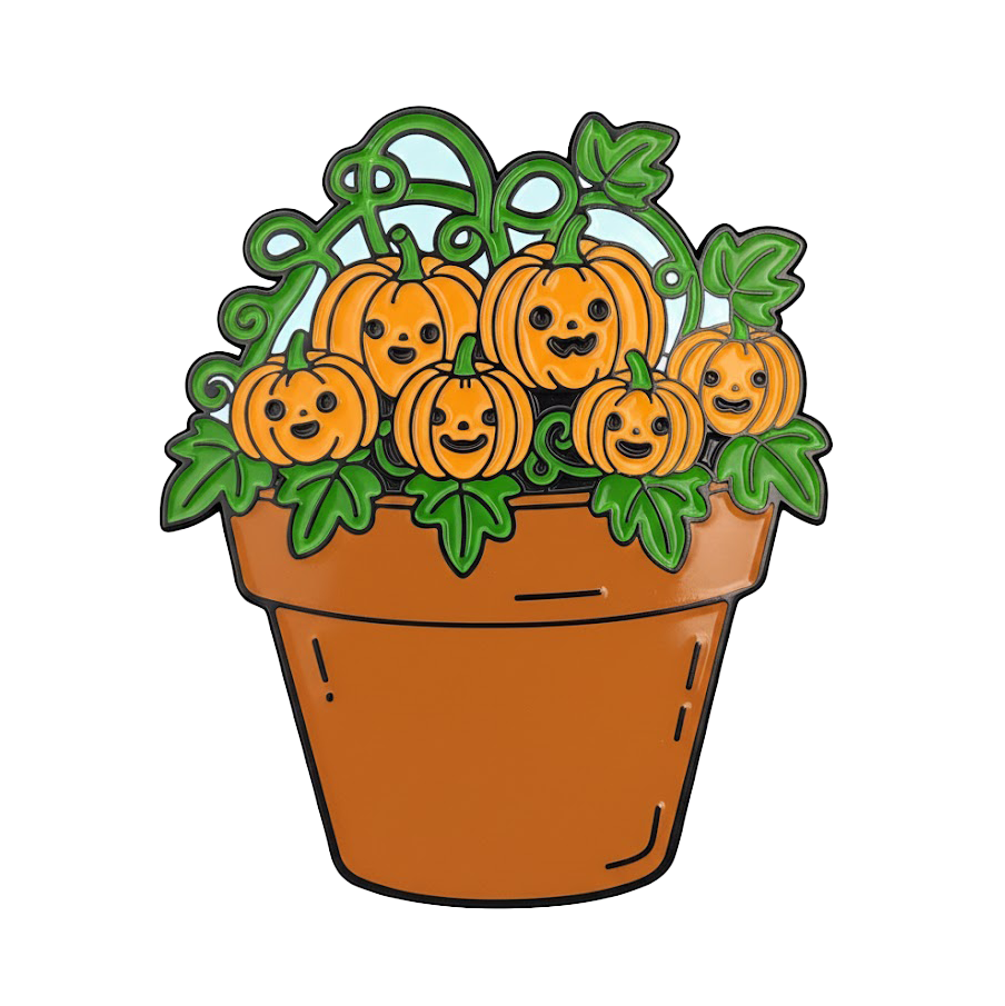 Vine Pumpkin Enamel Pin image 0