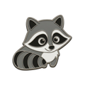 Vine Racoon Enamel Pin image 0