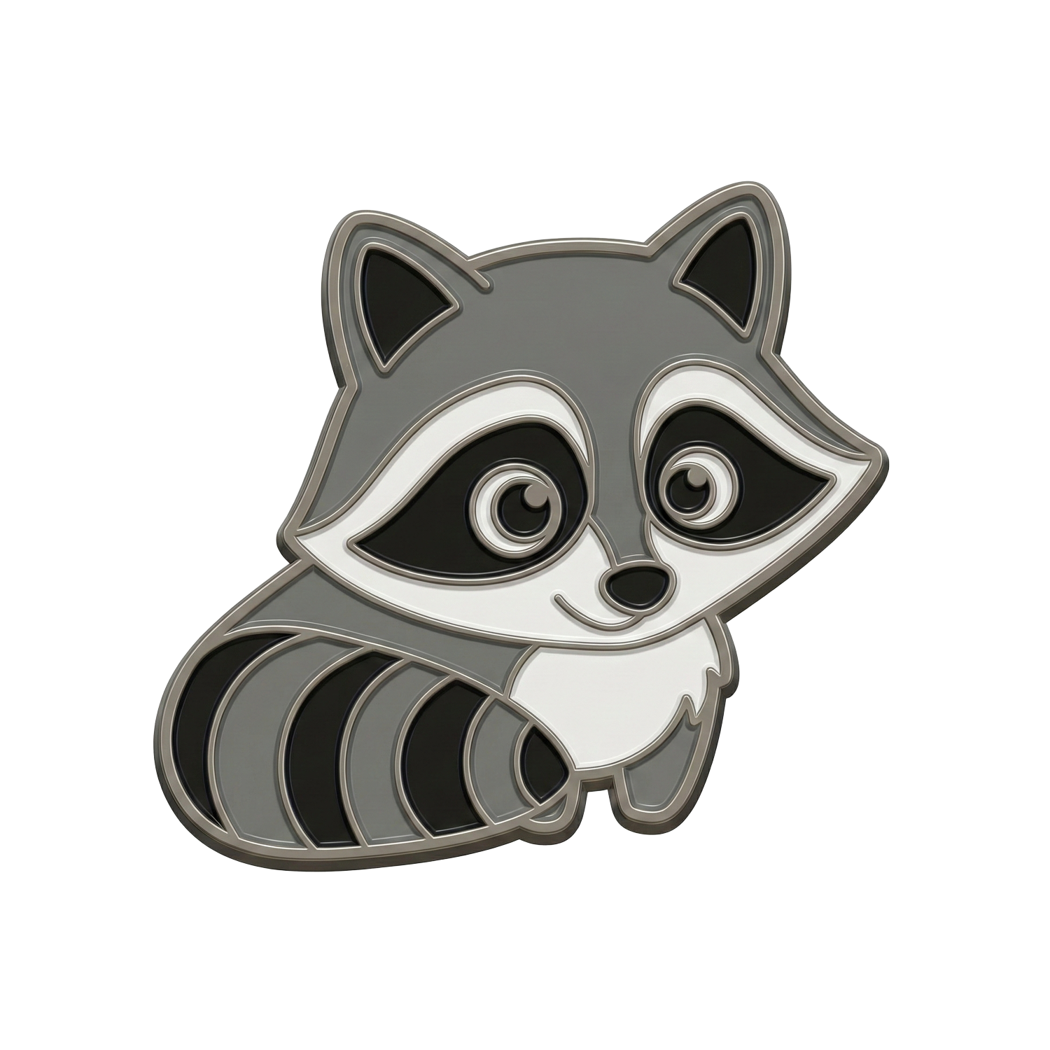 Vine Racoon Enamel Pin image 0
