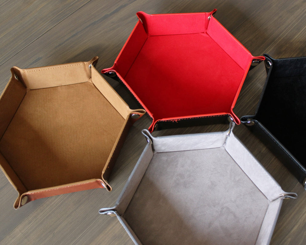 Hexagon Leather Dice Tray image 0