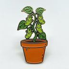 Vine Green Bean Enamel Pin image 0
