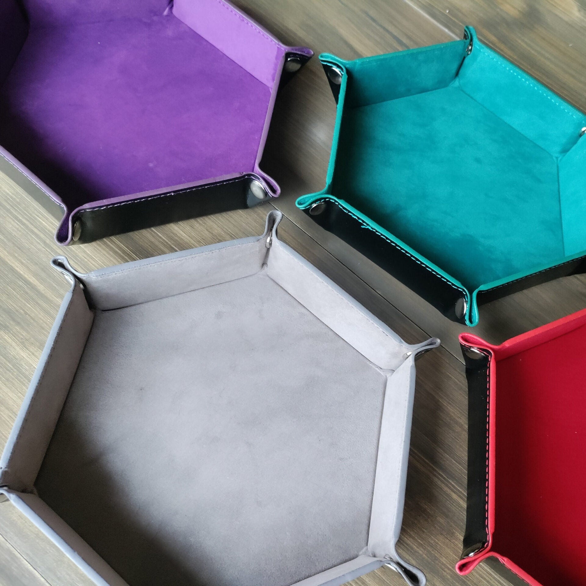 Hexagon Leather Dice Tray image 4