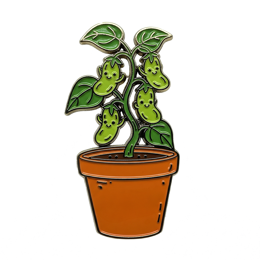 Vine Green Bean Enamel Pin