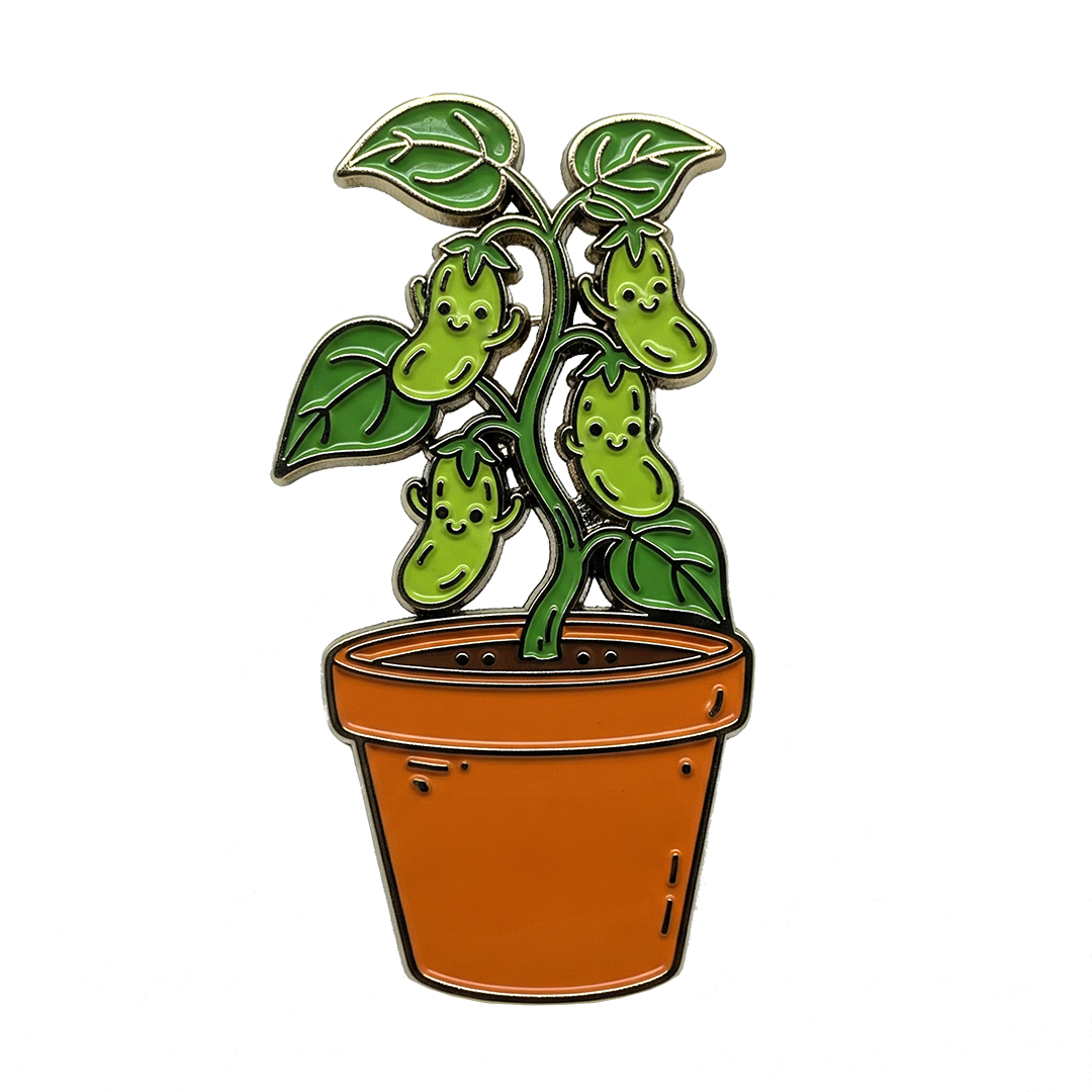 Vine Green Bean Enamel Pin